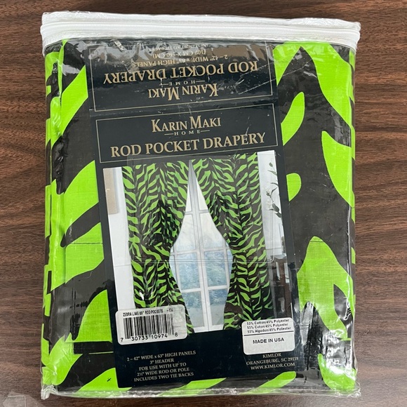 Karin Maki Zebra Rod Pocket Curtains - Picture 2 of 3